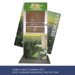 exhibidor acrilico tubo cuadrado pvc mdf