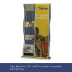 exhibidor pvc tubo redondo