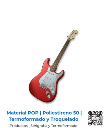 Material POP en poliestireno calibre 50 termoformado y troquelado con impresión full color; soluciones de exhibición de alta durabilidad por Romarsa para Centroamérica, Costa Rica y San José.