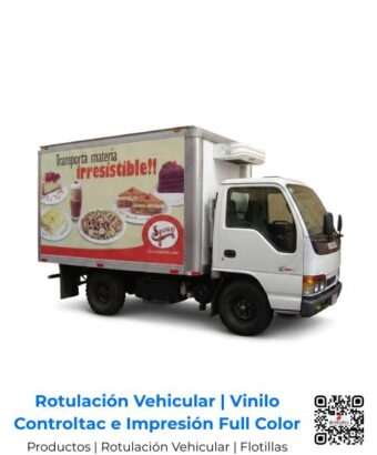 Rotulación vehicular semi total de flotillas en material Controltac con impresión a full color y acabado de protección UV; una solución publicitaria móvil altamente rentable y de gran impacto visual en San José, Costa Rica y Centroamérica.