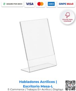 Habladores Acrílicos Escritorio Mesa L Diseñado Para Mostradores Y Menús San José Costa Rica.