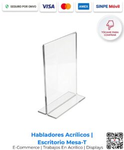 Habladores Acrílicos Escritorio Mesa T Diseñado Para Mostradores Y Menús San José Costa Rica.