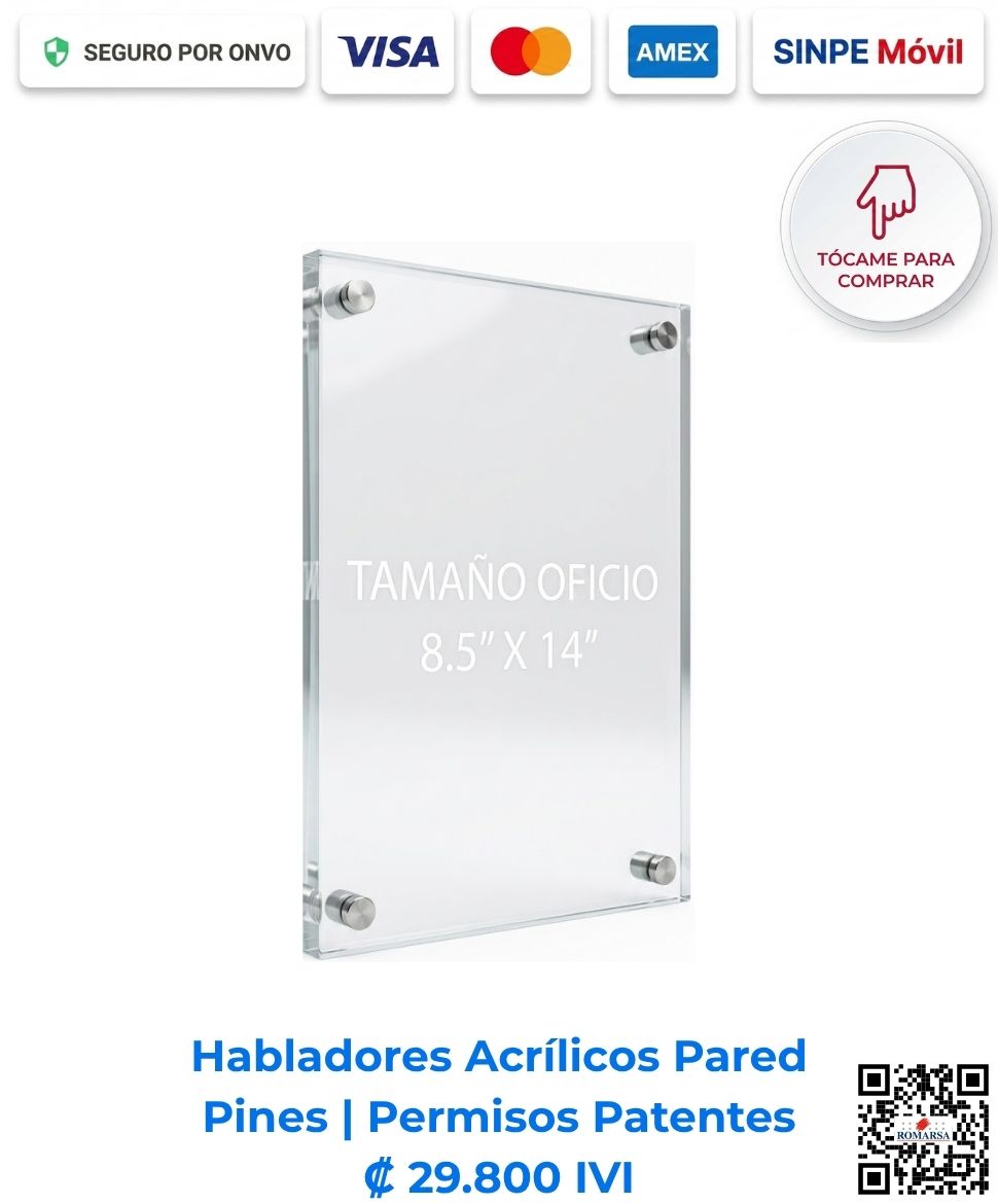 romarsa-habladores-acrilicos-pared-pines-permisos-patentes-22-x-35-costa-rica-e-commerce Habladores acrílicos para pared 22 x 35 con pines. Ideales para colocar permisos, patentes o títulos en general. Disponibles para compra en línea en Romarsa Costa Rica