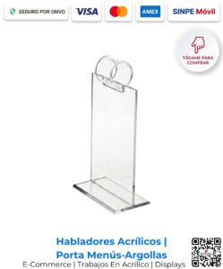 Habladores Acrílicos Porta Menús Argollas Tipo Librito para Exhibición Multihoja con Cambio Rápido de Páginas en San José Costa Rica