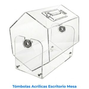 Tómbola para rifas y eventos fabricada en acrílico de 4 mm con base de 55 cm, San José, Costa Rica.